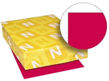 Wausau Paper 22551 Astrobrights Colored Paper  24lb  8-1/2 X 11  Re-Entry Red