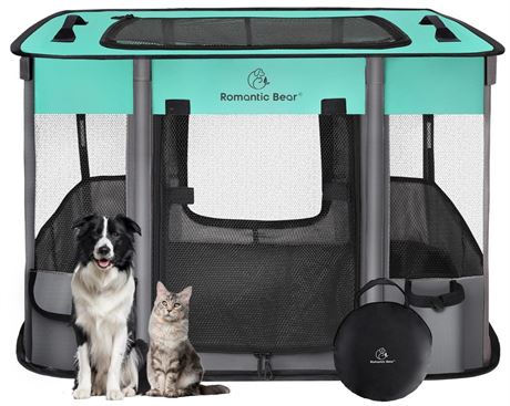 Dog Playpen,Pet Playpen,Foldable Dog Cat Playpens,Portable Exercise Kennel Tent