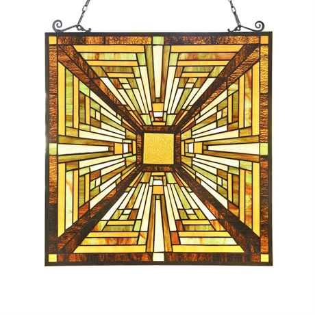 Capulina Stained Glass Window Hanging Panels Mission Elegant Style Suncatcher