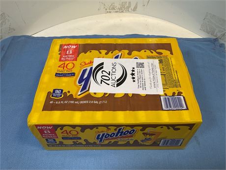 Yoo-hoo Chocolate Drink Boxes, Chocolate, 6.5 Oz Box, 40/Carton 072350000542 -