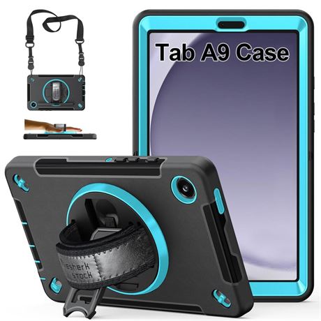 Case for Galaxy Tab A9 2023: Military Grade Shockproof Protective TPU Cover for