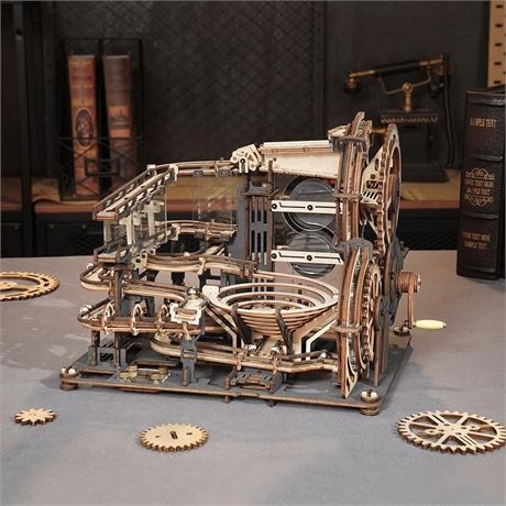 Robotime Marble Night City ROKR 3D Wooden Puzzles DIY Marble Run Model Kit LGA01