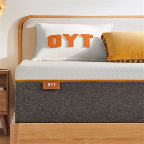 OYT Queen Size Mattress, 10" Inch Gel Memory Foam Queen Bed Mattress in a Box