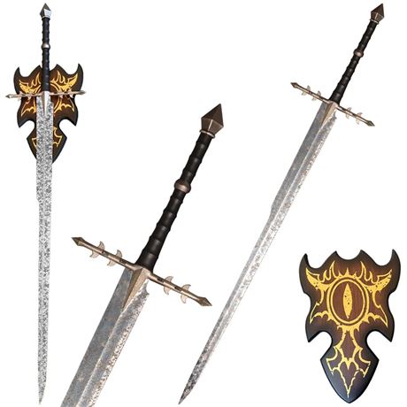 Ringwraith Sword,Made Of All Metal,Medieval Sword With Display Plaque