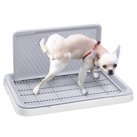 Small Dog Potty Training Tray - Pee Pad Holder with Indoor Porch for Small