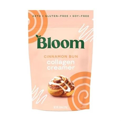 Bloom Nutrition Collagen Creamer for Coffee, Cinnamon Bun - Grass-Fed Collagen