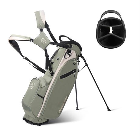 Golf Bag for Men Travel Club Stand Ball Cart Support Pole Vessel Pouch Camo