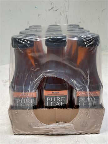 Lipton Pure Leaf Peach Iced Tea, Bottled Tea Drink, 18.5 fl oz, Bottle (12PACK)