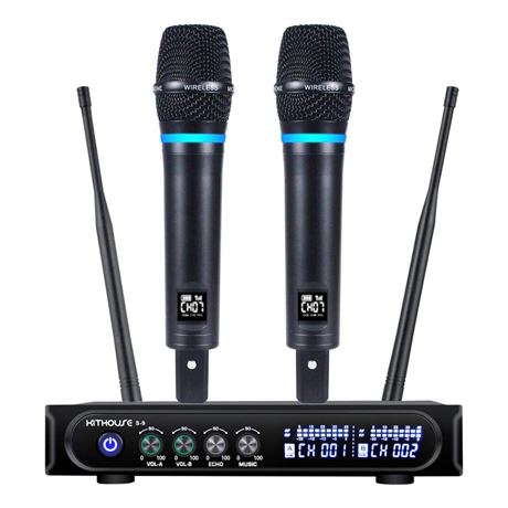 OFFSITE S9 UHF Rechargeable Wireless Microphone System Karaoke Microphone