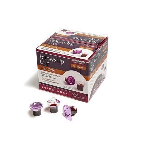 BROADMAN CHURCH SUPPLIES Pre-filled Communion Fellowship Cup, Juice Only, 100