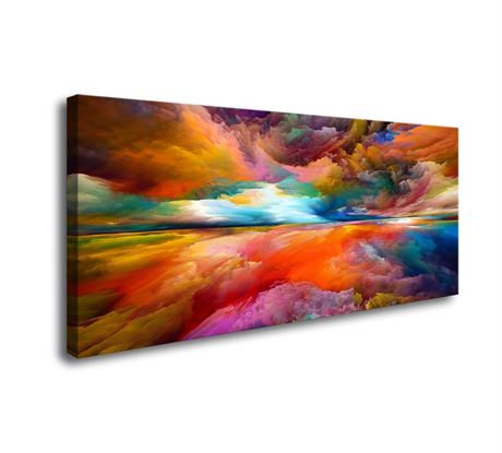 YYYYHPP YP2075 Abstract Wall Art Colorful Clouds Landscape Pictures Canvas