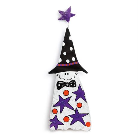 DEMDACO Friendly Ghost Purple and White 40 x 15 Inch Aluminum Screen Halloween