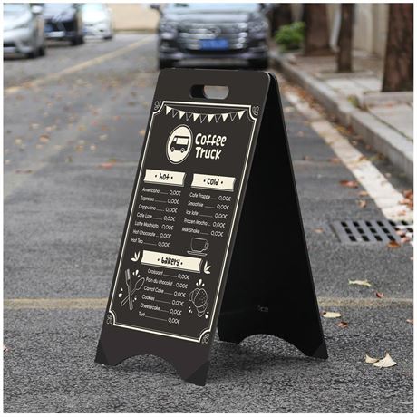 A-Frame Chalkboard Sign 15 x 30" Double Sided Displays Floor Standing