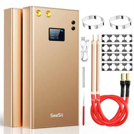 Spot Welder, Seesii 80 Gears Adjustable Battery Spot Welder with LCD Screen,