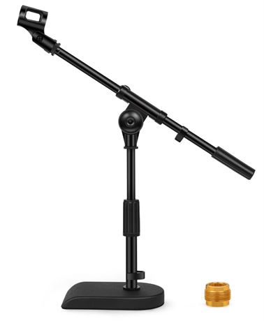 InnoGear Adjustable Desk Microphone Stand, Weighted Base with Soft Grip Twist