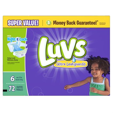 Luvs Ultra Leakguards Diapers, Size 7, 
52 count