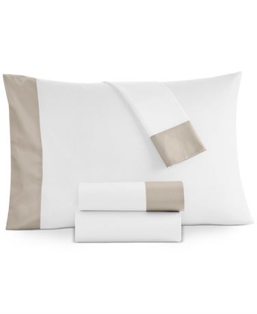 Closeout! Hotel Collection Italian Percale Sateen Cuff Pillowcase Pair,