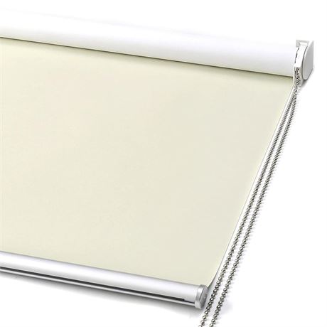 ChrisDowa 100% Blackout Roller Shade, Window Blind with Thermal Insulated, UV