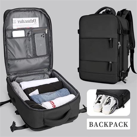 Carry On Backpack, 40L Flight Approved Travel Backpack for Men Women,Airline