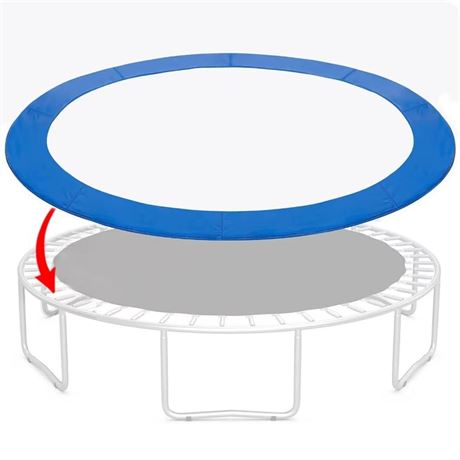 12ft Trampoline Pad, Replacement Spring Cover, Waterproof & UV-resistant Edge