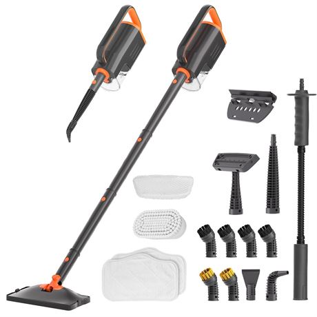 Steam Mop Cleaner with Detachable Handheld Steamer, 20 in 1 Steam Cleaner with