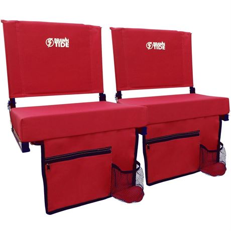 BRAWNTIDE Wide Stadium Seat - Extra Thick Cushion, Great Back Support,