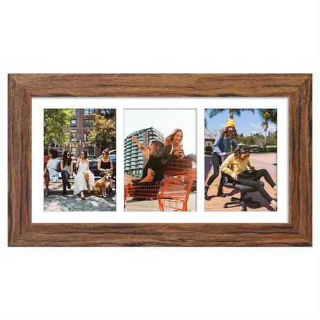 8x16 Picture Frame Display 3 opening Picture Frame 5x7 Collage,Multi Photo