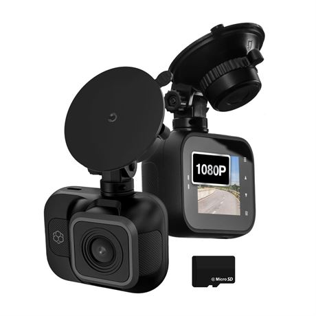 YADA Roadcam 1080P Compact Dash Cam, Full-HD Day or Night, Smart G-sensor