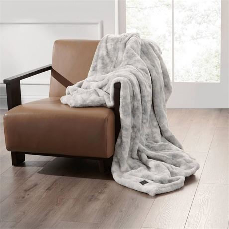 50"x60" Coziest Electric Throw Blanket Gray Marble - Brookstone