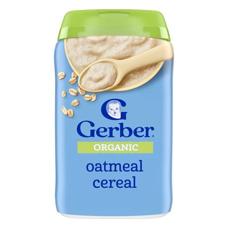 Gerber 2nd Foods Organic for Baby Grain & Grow Baby Cereal, Oatmeal, 8 oz