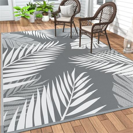 GENIMO Outdoor Rug 5' x 8' Waterproof for Patios Clearance, Reversible Plastic