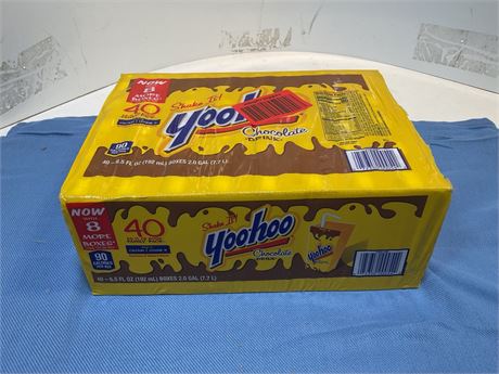 Yoo-hoo Chocolate Drink Boxes, Chocolate, 6.5 Oz Box, 40/Carton 072350000542 -