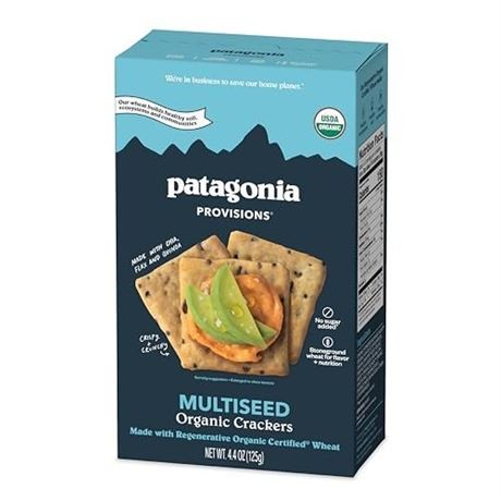 Patagonia Provisions Organic Crackers, Multiseed 4.4 Oz Box