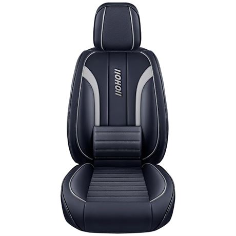 PU Leather Front Car Seat Covers Pair, Airbag Compatible Automotive Seat