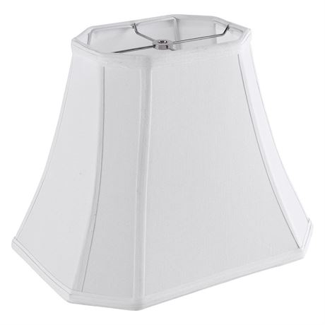 PIKOPIKO Rectangle Lamp Shade, (6×8)×(11×14)×11"Pure White Linen Lampshade for