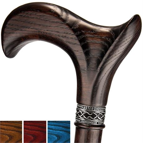 Asterom Walking Cane - Handmade, Ergonomic, Wooden - Canes for Men, Cane for