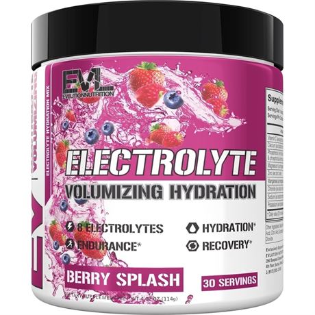 Evlution Nutrition Ultimate Electrolytes Powder Hydration Drink -Quick