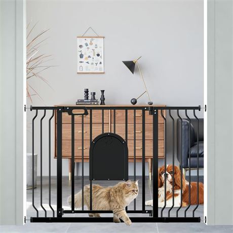 Mom's Choice Awards Winner-TSAYAWA 29.5-48" Baby Gate with Cat Door for Pet