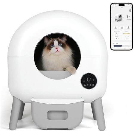 Self Cleaning Litter Box - 2.2lb-23lb Cat Can Use, 100L Automatic Cat Litter