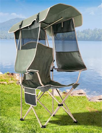 OFFSITE Folding Camping Chair with Shade Canopy for Adults, Canopy Chair for