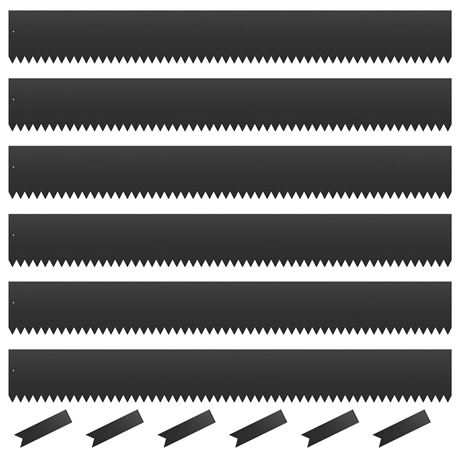 Landscape Edging - 39 Inch x 6.8Inch Garden Border, 6PCS, Black Lawn Edge for