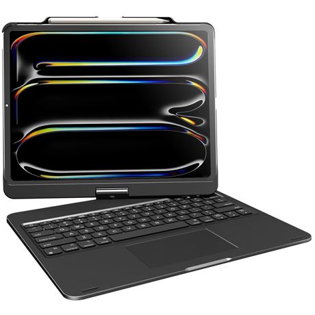 Keyboard Case for iPad Air 13 inch, Pro 13 and Pro 12.9 (6th-3rd Gen) Black |
