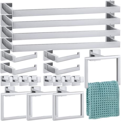 Gisafai Bathroom Hardware Accessories Set, 23.6 Inch Bath Towel Bar Kit,