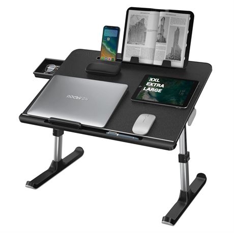 Laptop Desk for Bed, NEARPOW XXL Bed Table for Laptop and Writing, Adjustable