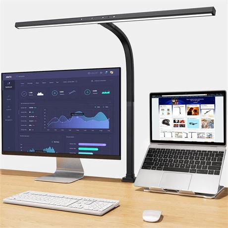 EppieBasic LED Desk Lamp,Architect Clamp Desk Lamps for Home Office,24W