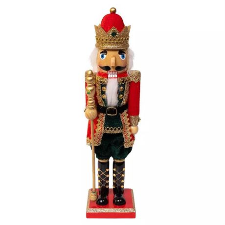 Kurt Adler King Nutcracker Figurine Table Decor, Red