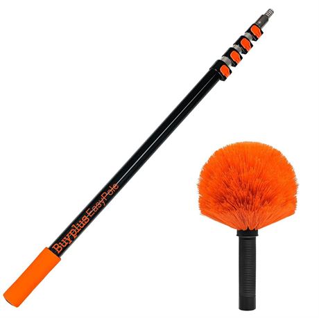 Cobweb Duster with Extension Pole - Spider Web Cleaning Brush Outdoor, 3 to 12