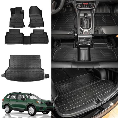 Rongtaod Floor Mats Compatible with 2019-2024 Subaru Forester Trunk Mat Cargo