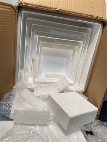 10 Pcs Acrylic Buffet Risers, Large Stackable Food Display Stand, Nesting Cube