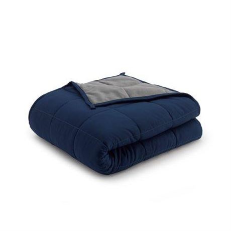 Ella Jayne 15lb Reversible Anti-Anxiety Weighted Blanket - Grey/Navy